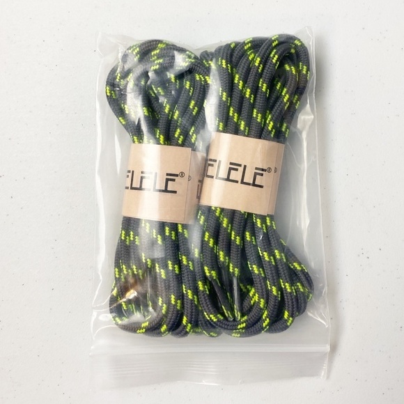 Delele Two Pairs Neon Non-Slip Bootlaces - Picture 1 of 3